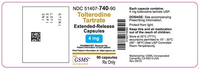 51407-740-90ol (Tolterodine Tartrate ER Capsules)